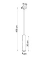 LAMPAMI - lampa wiszące tuby szkic