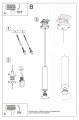 LAMPAMI - lampa wiszące tuby szkic
