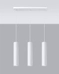 Biała lampa wisząca potrójna tuby sufitowe 3xGU10 LAGOS 3L