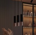 LAMPAMI - lampa sufitowa tuba, plafon nowoczesny tuba czarna, nowoczesna lampa do salonu tuba sufitowa