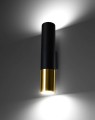 LAMPAMI - lampa ścienna tuba, kinkiet nowoczesny tuba czarna, nowoczesna lampa do salonu ścienna