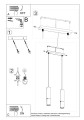 LAMPAMI - lampa wiszące tuby szkic