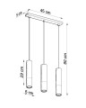 LAMPAMI - lampa wiszące tuby szkic