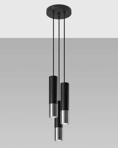 LAMPAMI - lampa wiszące tuby, lampa sufitowa czarna, lampa nad stół