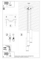 LAMPAMI - lampa wiszące tuby szkic