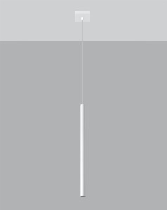 Biała lampa wisząca pojedyncza tuba sufitowa 1xG9 PASTELO 1 