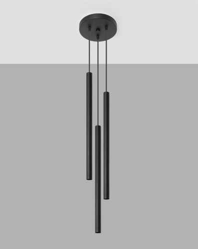 LAMPAMI - lampa sufitowa, tuby sufitowe czarne, lampa nad stół