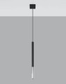 LAMPAMI - lampa nad stół, lampa czarna z chromem, tuby sufitowe czarno srebrne