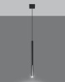 LAMPAMI -  lampa czarna z chromem, tuby sufitowe czarno srebrne, lampy nad stół trendy