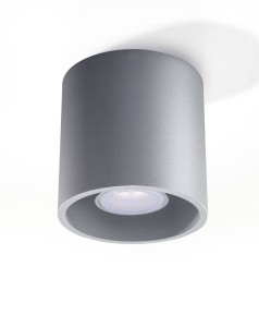 Szara lampa tuba sufitowa 1xGU10 plafon ORBIS 1