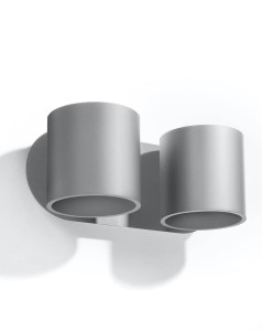 Szary kinkiet podwójny tuby sufitowe 2xG9 ORBIS 2