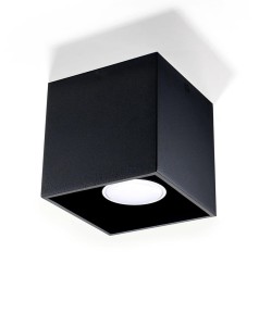 Pojedyncza lampa sufitowa czarna plafon QUAD 1
