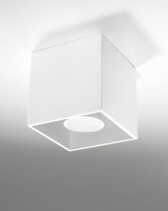 Pojedyncza lampa sufitowa biała plafon QUAD 1