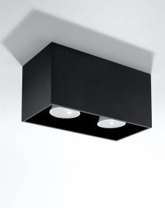 Czarna lampa sufitowa plafon QUAD MAXI