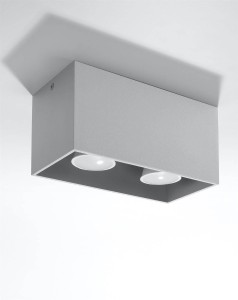Szara lampa sufitowa plafon QUAD MAXI