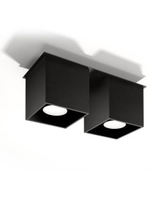 Czarna lampa sufitowa plafon QUAD 2
