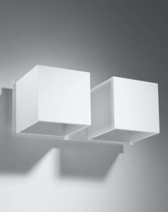 Biały kinkiet nowoczesny QUAD 2 