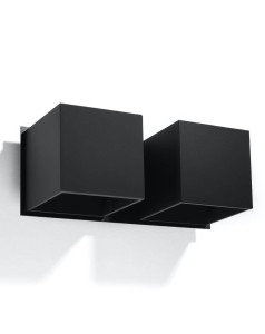 Czarny kinkiet nowoczesny QUAD 2