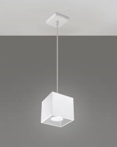 Biała lampa wisząca pojedyncza 1xGU10 QUAD 1