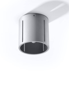 Szara lampa tuba sufitowa 1xG9 plafon INEZ