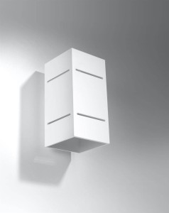 Biały kinkiet nowoczesny 1xG9 BLOCCO