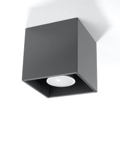 Pojedyncza lampa sufitowa antracytowa plafon QUAD 1