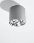 Szara lampa tuba sufitowa 1xGU10/ES111 plafon TIUBE