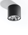 Czarna lampa tuba sufitowa 1xGU10/ES111 plafon TIUBE