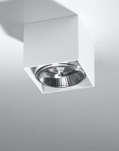 Pojedyncza lampa sufitowa biała plafon BLAKE