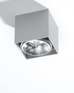 Pojedyncza lampa sufitowa szara plafon BLAKE