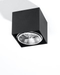 Pojedyncza lampa sufitowa czarna plafon BLAKE
