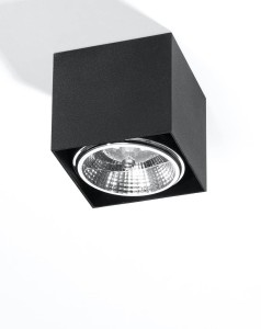 Pojedyncza lampa sufitowa czarna plafon BLAKE