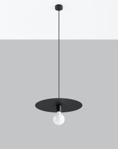 Nowoczesna lampa wisząca czarna 1xE27 FLAVIO