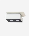 Podwójna lampa sufitowa monochromatyczna biała plafon MONO 2