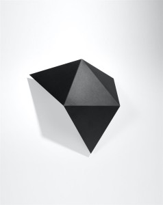 Nowoczesny kinkiet czarny metalowy SOLIDO