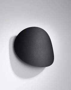 Nowoczesny kinkiet czarny metalowy SENSES