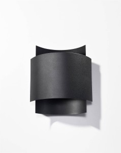 Nowoczesny kinkiet czarny metalowy IMPACT