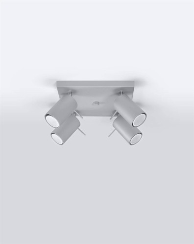 LAMPAMI - lampa sufitowa szara, kinkiet nowoczesny, lampa do salonu szara sufitowa