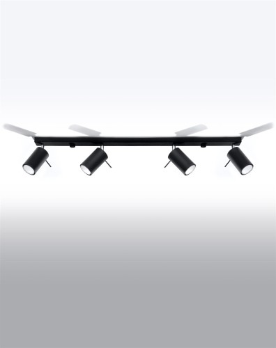 LAMPAMI - lampa sufitowa czarna, kinkiet nowoczesny, lampa do salonu czarna listwa sufitowa