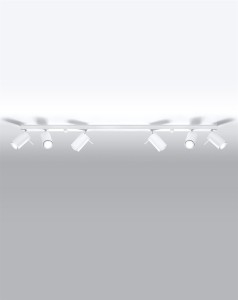 Biała lampa sufitowa regulowana listwa 6xGU10 plafon RING 6L spot