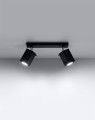 LAMPAMI - lampa sufitowa czarna, plafon nowoczesny, lampa sufitowa czarna regulowana