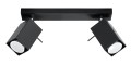 LAMPAMI - lampa sufitowa czarna, plafon nowoczesny, lampa sufitowa czarna regulowana