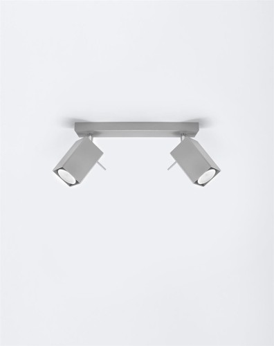LAMPAMI - lampa sufitowa szara, plafon nowoczesny, lampa sufitowa szara regulowana