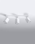 Biała lampa sufitowa nowoczesna regulowana listwa 3xGU10 plafon MERIDA 3