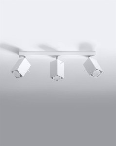 Biała lampa sufitowa nowoczesna regulowana listwa 3xGU10 plafon MERIDA 3