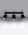 LAMPAMI - lampa sufitowa czarna, plafon nowoczesny, lampa sufitowa czarna regulowana