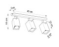 LAMPAMI - lampa sufitowa czarna szkic