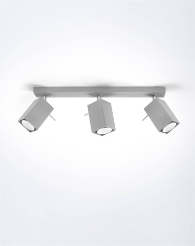 LAMPAMI - lampa sufitowa szara, plafon nowoczesny, lampa sufitowa szara regulowana