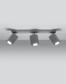 LAMPAMI - lampa sufitowa szara, plafon nowoczesny, lampa sufitowa szara regulowana