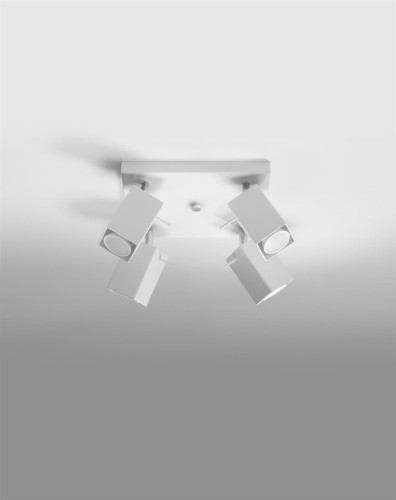 LAMPAMI - lampa sufitowa biała, plafon nowoczesny, lampa sufitowa biała regulowana